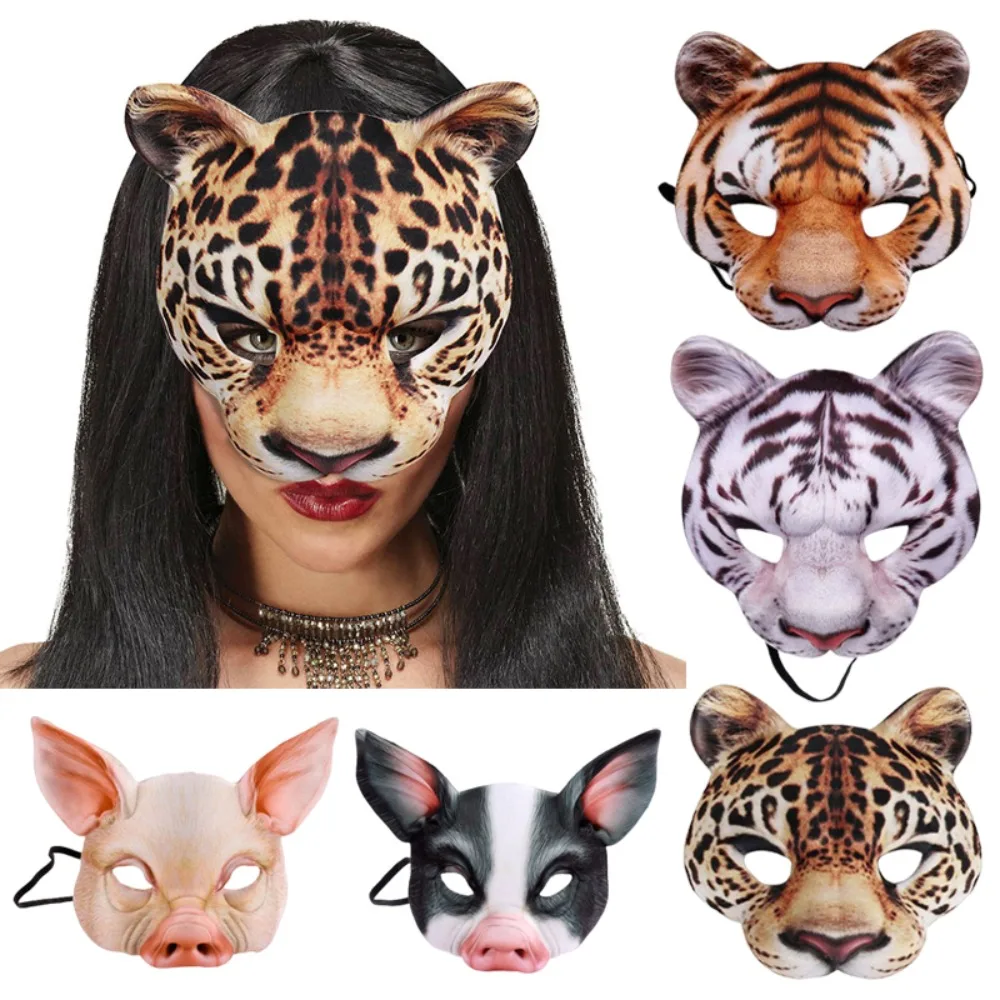 3D Animal Mask Halloween Masqu - Respirator Half Face ulasan dan harga